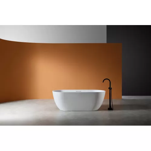 Ванна из искусственного камня ABBER Frankfurt 170х75 белая матовая, Выбрать цвет: Белый матовый, изображение 11