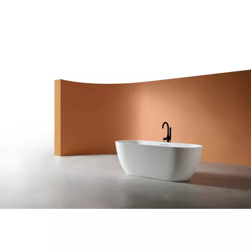 Ванна из искусственного камня ABBER Frankfurt 170х75 белая матовая, Выбрать цвет: Белый матовый, изображение 12