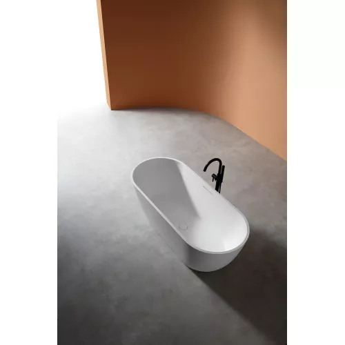 Ванна из искусственного камня ABBER Frankfurt 170х75 белая матовая, Выбрать цвет: Белый матовый, изображение 13