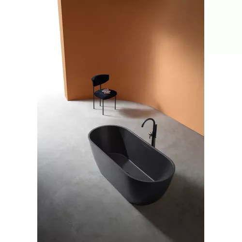 Ванна из искусственного камня ABBER Frankfurt  170х75 черная матовая, Выбрать цвет: Черный матовый, изображение 10