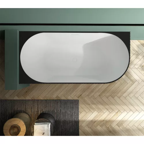 Акриловая ванна ABBER AB9329-1.7MB L 170х80, Выбрать цвет: Черный/Белый, Выбрать размер: 170х80, Ориентация: Левая, изображение 4