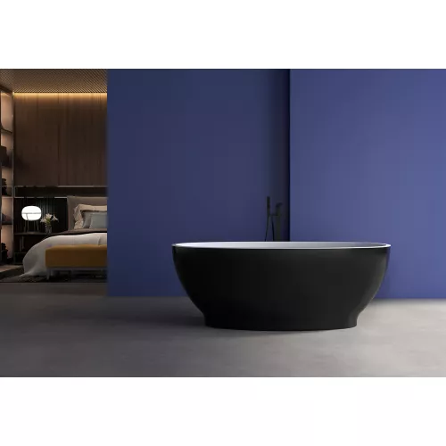 Акриловая ванна ABBER AB9207MB 165х80, Выбрать цвет: Черный матовый, изображение 8