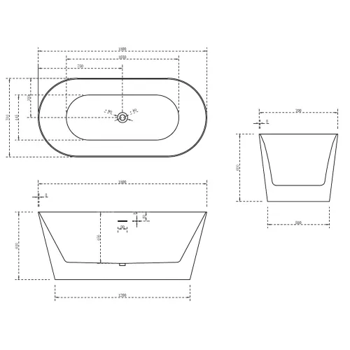 Акриловая ванна ABBER AB9222-1.5   150х70, изображение 12