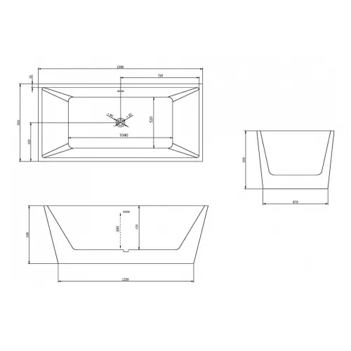 Акриловая ванна ABBER AB9224, Выбрать размер: 150х80, изображение 10