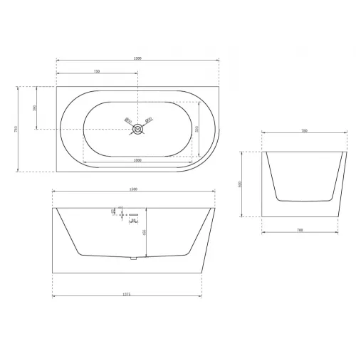 Акриловая ванна ABBER AB9257 L/R, Выбрать размер: 150х78, Ориентация: Левая, изображение 10