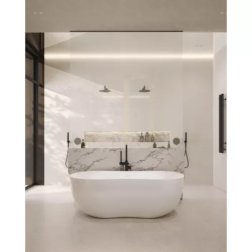 Ванна из искусственного камня ABBER Stein AS9604 белая матовая 170*80, изображение 12