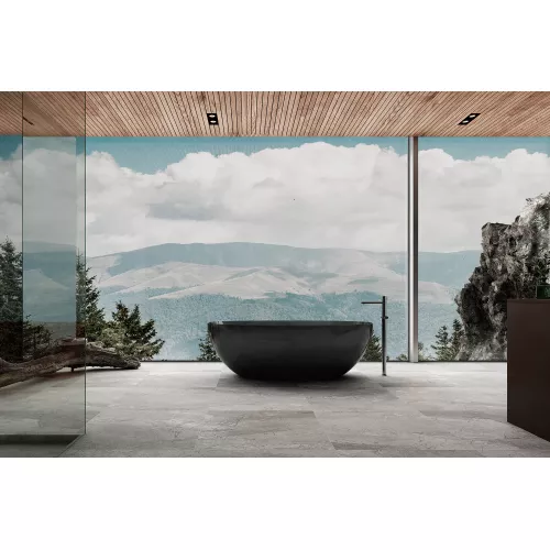 Ванна из полиэфирной смолы  ABBER Kristall AT9701Onyx 165*80 прозрачная, Выбрать цвет: Черный, изображение 7