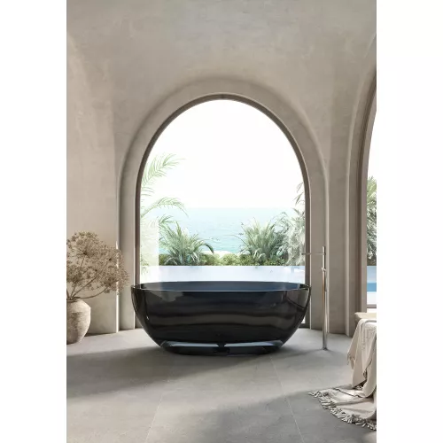 Ванна из полиэфирной смолы  ABBER Kristall AT9701Onyx 165*80 прозрачная, Выбрать цвет: Черный, изображение 10