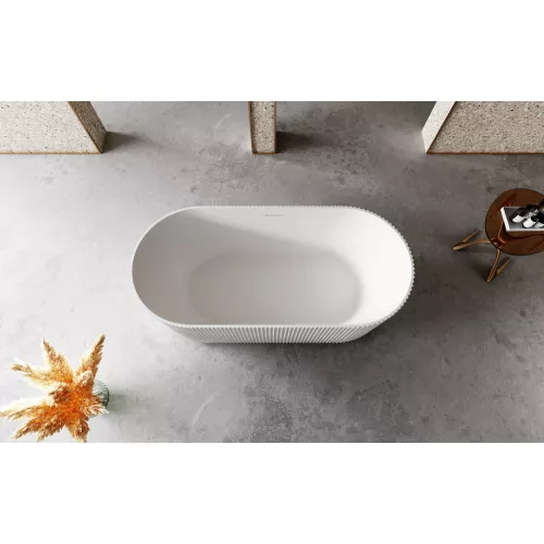 Ванна из искусственного камня ABBER Stein AS9601MS песочная матовая, Выбрать цвет: песочный, изображение 9