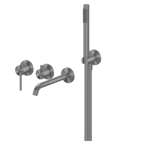 Смеситель ABBER Wasser Kreis 316 AF8130BGG для ванны скрытого монтажа, оружейная сталь брашированная, Выбрать цвет: Оружейная сталь