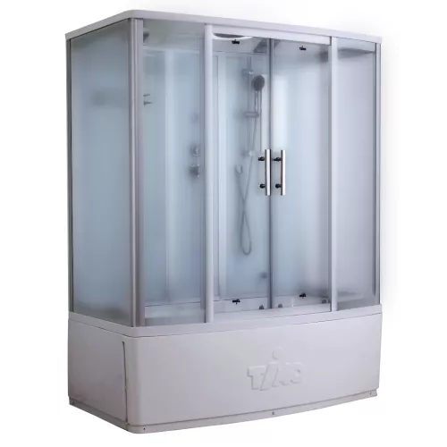 Душевая кабина прямоугольная Timo Standart T-6670/6770S высокий поддон, Цвет стекла: матовое, Выбрать цвет: Хром, Выбрать размер: 150x88, Комплектация: без гидромассажа