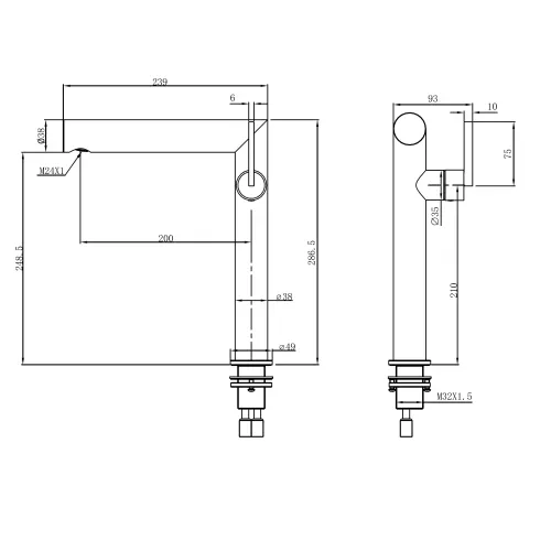Смеситель ABBER Perfekte 316 AF8A11BG-L для раковины, золото брашированное, Выбрать цвет: Золото брашированное, изображение 3