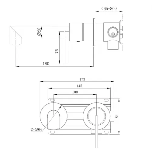 Смеситель ABBER Perfekte 316 AF8A12BG скрытый монтаж для раковины, золото брашированное, Выбрать цвет: Золото брашированное, изображение 2