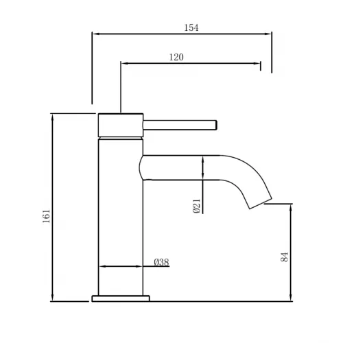 Смеситель ABBER Wasser Kreis 316 AF8110BG для раковины, золото брашированное, Выбрать цвет: Золото брашированное, изображение 3
