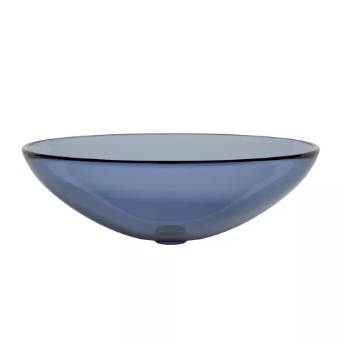 Раковина накладная прозрачная ABBER Kristall AT2802Saphir синяя, Выбрать цвет: Синий, изображение 4