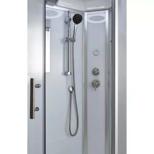 Душевая кабина прямоугольная Timo Standart T-6670/6770S высокий поддон, Цвет стекла: матовое, Выбрать цвет: Хром, Выбрать размер: 150x88, Комплектация: без гидромассажа, изображение 2