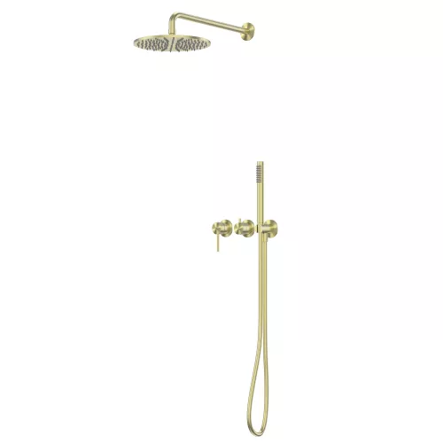 Душевая система ABBER Wasser Kreis 316 AF8118BG скрытого монтажа без излива, золото брашированное, Выбрать цвет: Золото брашированное