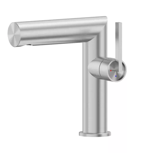 Смеситель ABBER Perfekte 316 AF8A10BST для раковины, сталь брашированная, Выбрать цвет: Сталь брашированная