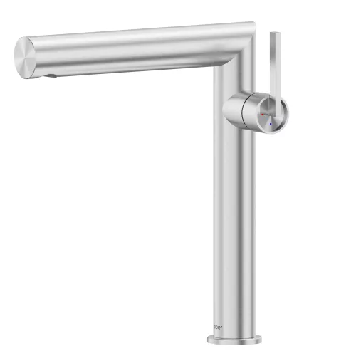 Смеситель ABBER Perfekte 316 AF8A11BST-L для раковины, сталь брашированная, Выбрать цвет: Сталь брашированная