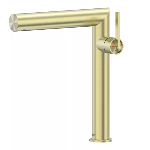 Смеситель ABBER Perfekte 316 AF8A11BG-L для раковины, золото брашированное, Выбрать цвет: Золото брашированное