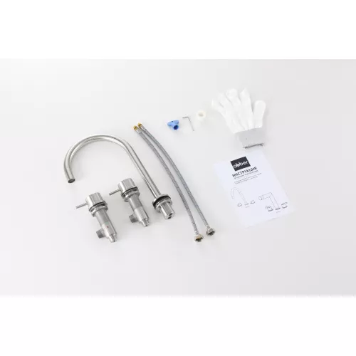 Смеситель ABBER Wasser Kreis 316 AF8108BST-M для раковины, сталь брашированная, Выбрать цвет: Сталь брашированная, изображение 2