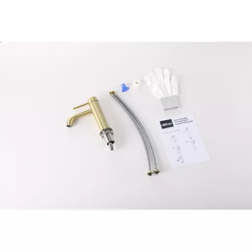 Смеситель ABBER Wasser Kreis 316 AF8110BG для раковины, золото брашированное, Выбрать цвет: Золото брашированное, изображение 2