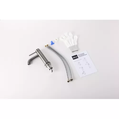 Смеситель ABBER Wasser Kreis 316 AF8110BGG для раковины, оружейная сталь брашированная, Выбрать цвет: Оружейная сталь, изображение 2