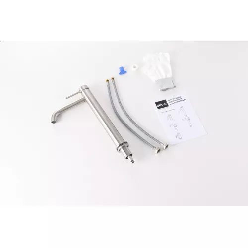 Смеситель ABBER Wasser Kreis 316 AF8111BST-L для накладной раковины, сталь брашированная, Выбрать цвет: Сталь брашированная, изображение 2