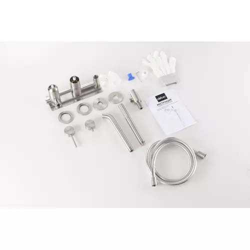 Смеситель ABBER Wasser Kreis 316 AF8130BST для ванны скрытого монтажа, сталь брашированная, Выбрать цвет: Сталь брашированная, изображение 2