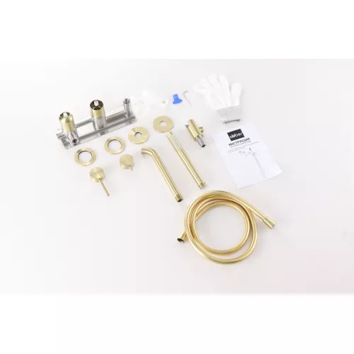 Смеситель ABBER Wasser Kreis 316 AF8130BG для ванны скрытого монтажа, золото брашированное, Выбрать цвет: Золото брашированное, изображение 2