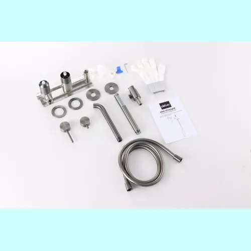 Смеситель ABBER Wasser Kreis 316 AF8130BGG для ванны скрытого монтажа, оружейная сталь брашированная, Выбрать цвет: Оружейная сталь, изображение 2