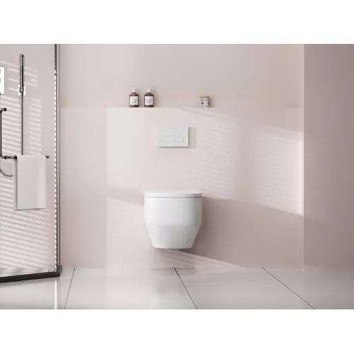 Унитаз ABBER Rechteck AC1218 подвесной белый, безободковый, смыв торнадо и струйный смыв, изображение 2