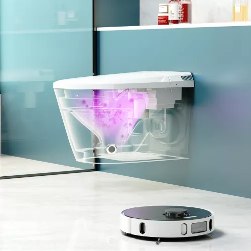 Комплект ABBER подвесной электронный унитаз-биде Bequem AC1119S с инсталляцией AC0101P2, изображение 17