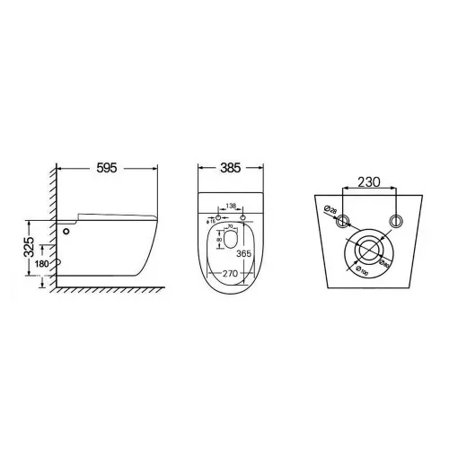 Комплект ABBER подвесной унитаз Bequem AC1107P белый с импульсным смывом с инсталляцией AC0101P, изображение 6