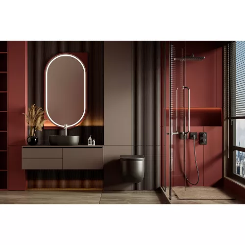 Унитаз ABBER Bequem AC1104TMB подвесной черный матовый, безободковый, смыв торнадо, Выбрать цвет: Черный матовый, изображение 7