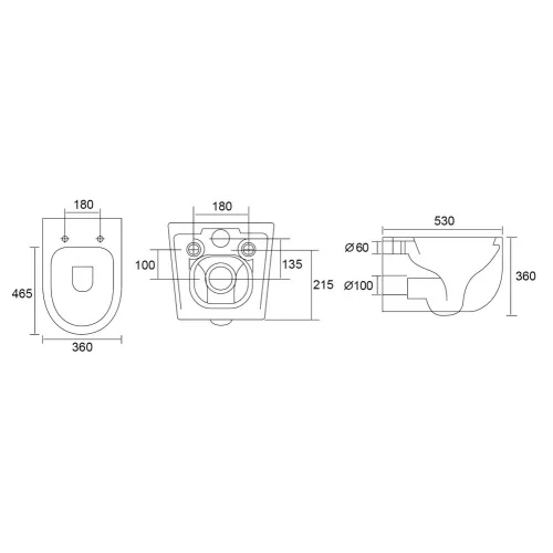 Унитаз ABBER Bequem AC1104TMB подвесной черный матовый, безободковый, смыв торнадо, Выбрать цвет: Черный матовый, изображение 11