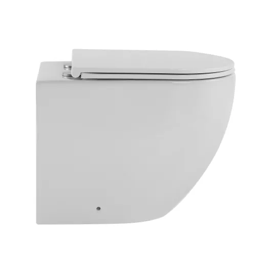 Унитаз ABBER Bequem AC1111T приставной белый, безободковый, смыв торнадо, изображение 6