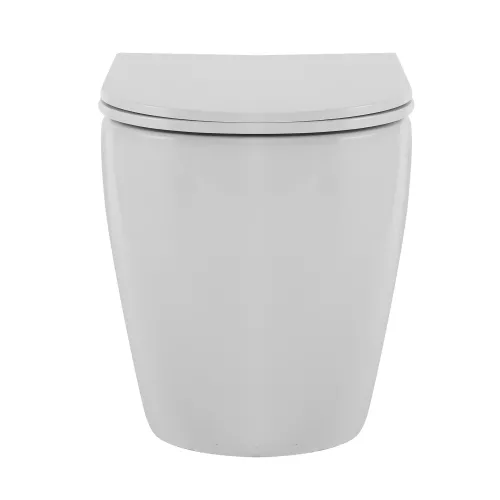 Унитаз ABBER Bequem AC1111T приставной белый, безободковый, смыв торнадо, изображение 7