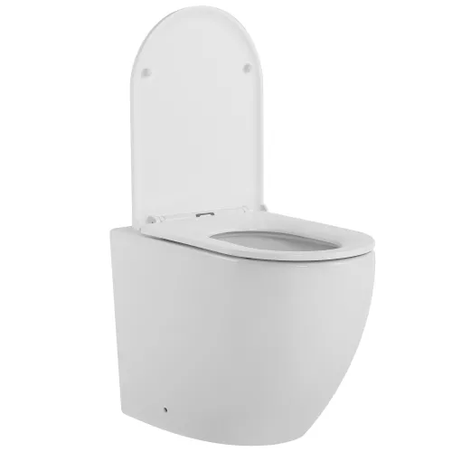 Унитаз ABBER Bequem AC1111T приставной белый, безободковый, смыв торнадо, изображение 8