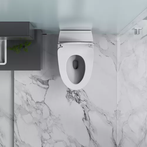 Унитаз ABBER Bequem AC1124P подвесной белый с импульсным смывом, изображение 6