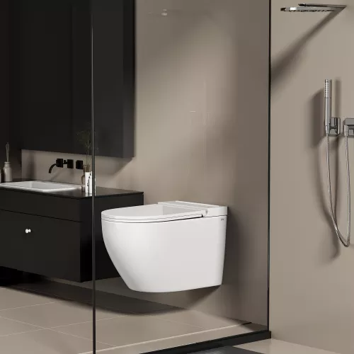 Унитаз ABBER Bequem AC1126P подвесной белый с импульсным смывом, изображение 2