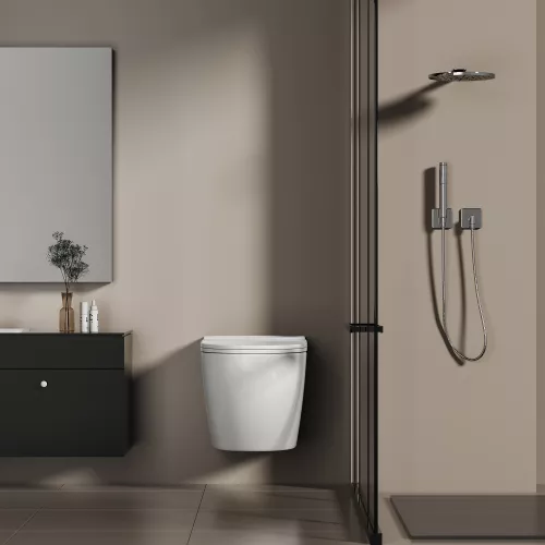 Унитаз ABBER Bequem AC1126P подвесной белый с импульсным смывом, изображение 4