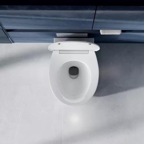 Унитаз ABBER Bequem AC1127 подвесной белый, безободковый, смыв торнадо и струйный смыв, изображение 4