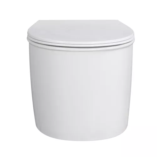 Унитаз ABBER Bequem AC1127 подвесной белый, безободковый, смыв торнадо и струйный смыв, изображение 7