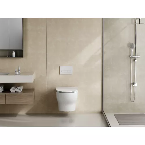 Унитаз ABBER Bequem AC1128 подвесной белый, безободковый, смыв торнадо, изображение 4