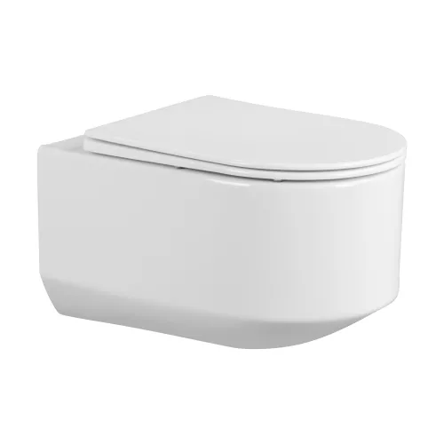 Унитаз ABBER Bequem AC1130 подвесной белый, безободковый, смыв торнадо