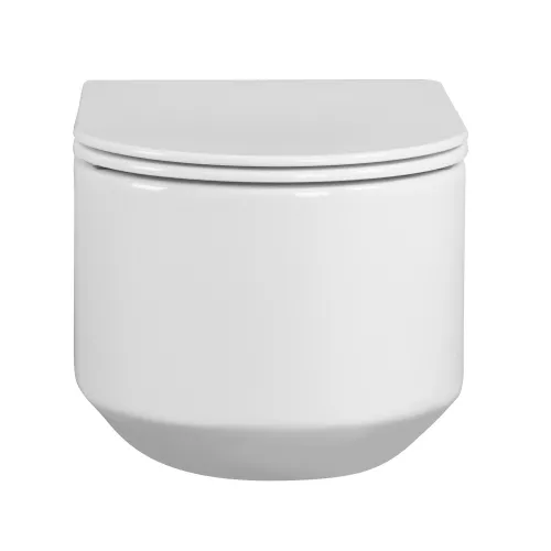 Унитаз ABBER Bequem AC1130 подвесной белый, безободковый, смыв торнадо, изображение 7