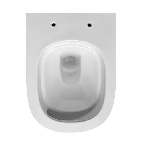 Унитаз ABBER Rechteck AC1218 подвесной белый, безободковый, смыв торнадо и струйный смыв, изображение 7