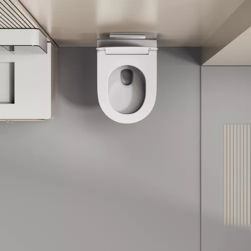 Унитаз ABBER Ultra AC1301 подвесной белый с ультратонким ободком, изображение 7