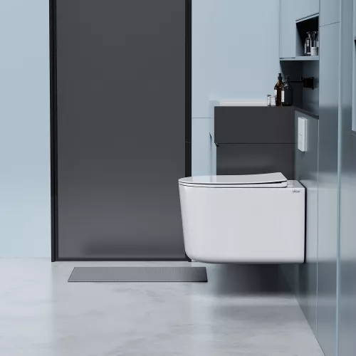 Унитаз ABBER Ultra AC1302 подвесной белый с ультратонким ободком, изображение 4